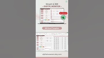 Weight Loss Tracker, Weight Monitor, Fitness Journal, Automated Dashboards, Excel Template