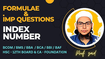 INDEX NUMBER | FYBCOM MATH | SEM 2 | MUMBAI UNIVERSITY | PROF. ZAID