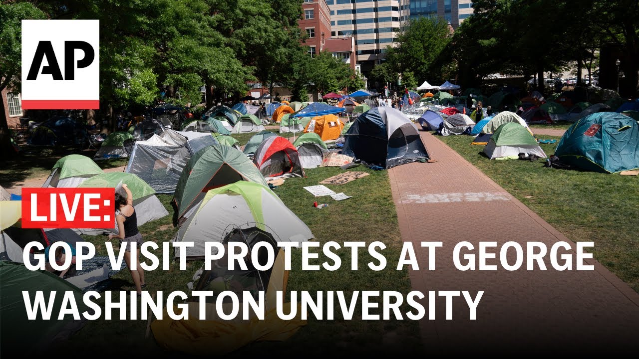 LIVE: Republicans visit protests at George Washington University - YouTube