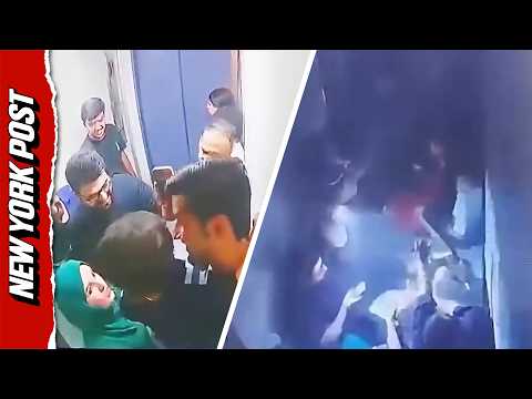 Terrifying CCTV Shows Family Survive Seven-Floor Elevator PLUNGE