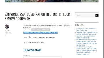 SAMSUNG J250F COMBINATION FILE FOR FRP LOCK REMOVE 1000% OK