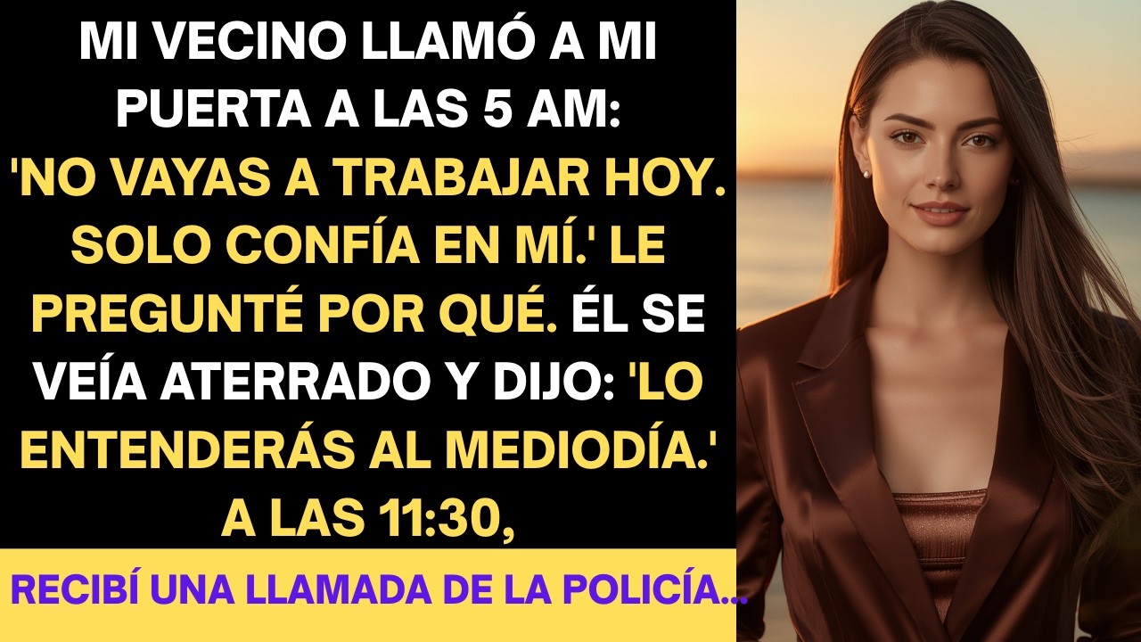 Mi vecino me advirtió a las 5 a.m.: “No vayas hoy al trabajo”… y al mediodía lo entendí