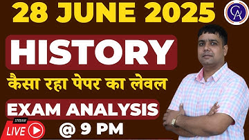 UGC NET History 28 June Paper Analysis 🔥 | Memory Based Questions & Answer Key | JRF Target 🎯