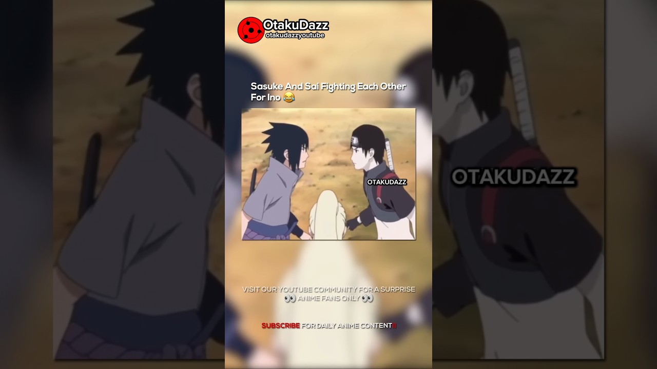 Sasuke and Sai fighting for Ino 😂 