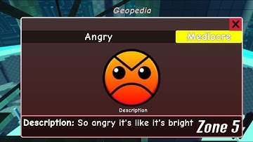 How to get ANGRY in FIND THE GEOMETRY DASH Difficulties Roblox Zone 5