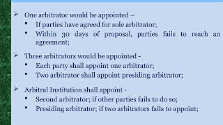 UNCITRAL Arbitration Rules, 2010 (Article 1 - 22)