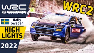 WRC Rally Highlights : Rally Sweden 2022 : WRC2 Day 2