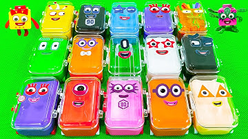 Numberblocks  - Looking & Mixing Clay with Mini Suitcase Coloring !! Satisfying Video ASMR