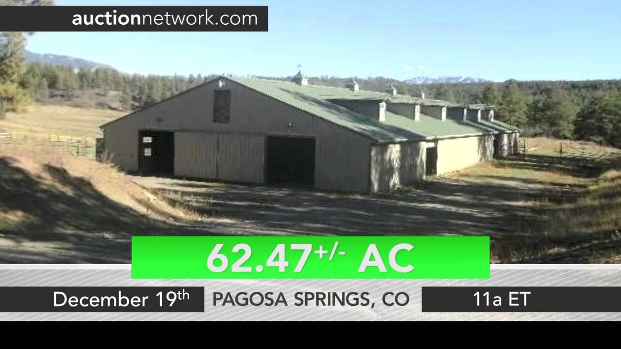 Home & Horse Barns Auction on 62+/ Ac Pagosa Springs, CO YouTube