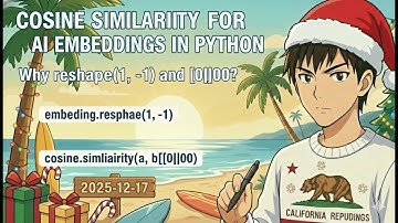 Cosine Similarity for AI Embeddings in Python (Why reshape(1, -1) and [0][0]?)