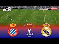 Espanyol Vs Real Madrid La Liga 2026 Match Pes 21 Video Game Simulation 