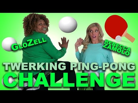 Twerking Ping-Pong Challenge - GloZell & Rebecca Zamolo