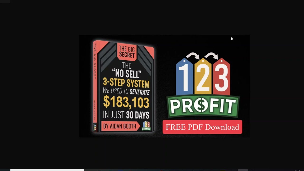 Aidan Booth's 123 Profit No Sell 3-Step System Review  1st Step   Find the Winning Offer