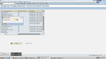 SAP FICO Assign Company Code to Fiscal Year variant