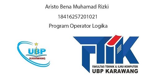 Program Operator Logika menggunakan Netbeans