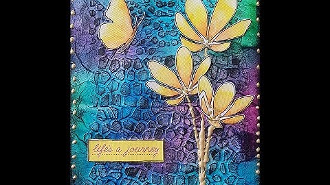 Mixed Media Art Journal Page - Texture And Paper Napkin