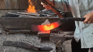 How to make a​ new metal knife- restore form old make a new metal knife by Forging steel