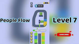 People Flow Level 7 Walkthrough 🚶‍♂️🧩 | Crowd Puzzle Game Guide | Go Answer