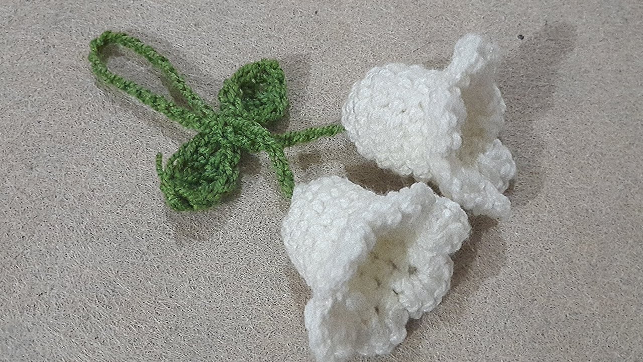 🌿💖 Ultimate Lily of the Valley Crochet Pattern – Easy, Elegant🧶How To Make Crochet Keychain