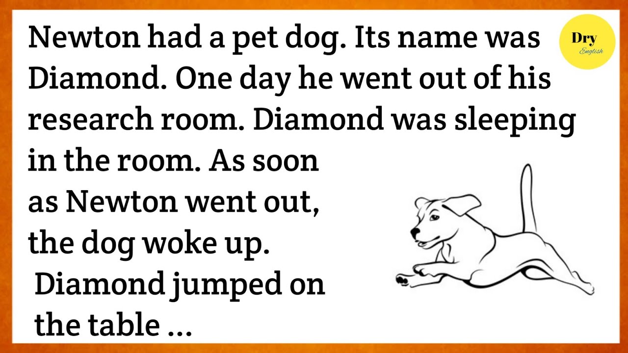 learn english through story 💥 story of The Newton & The Dog | english listening practice 