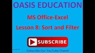 Lesson 8: sort and filter