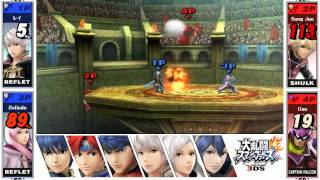 Super Smash Bros. for 3DS (Serenes Forest): Rufurufu Team Match 1 with Boron and Co. (No Commentary)