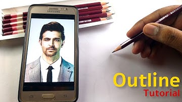 How to Draw Hrithik Roshan | Portrait drawing tutorial | Outline Tutorial (Part 1)