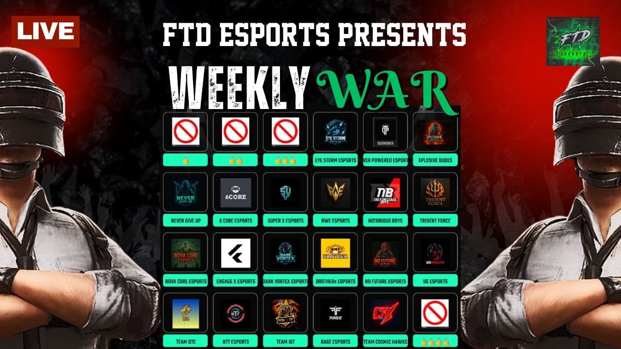 DAY 2 - FREE WEEKLY WAR SEASON 1 PRESENTED BY FTD ESPORTS | 7-9 PM