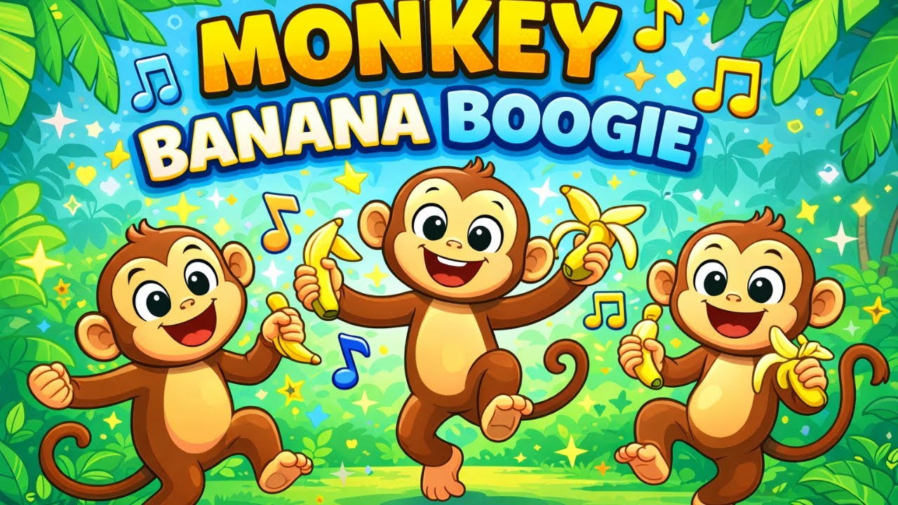 Monkey Banana Boogie || Fun Animal Dance Song for Kids || Kids Songs ...