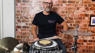 Beginners drum lesson 37 - foot technique