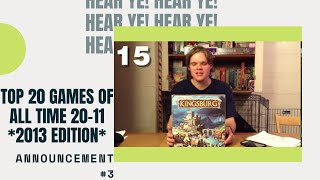 Bower's Game Corner: Top 20 Games Of All Time (20-11) **2013 Edition** Information