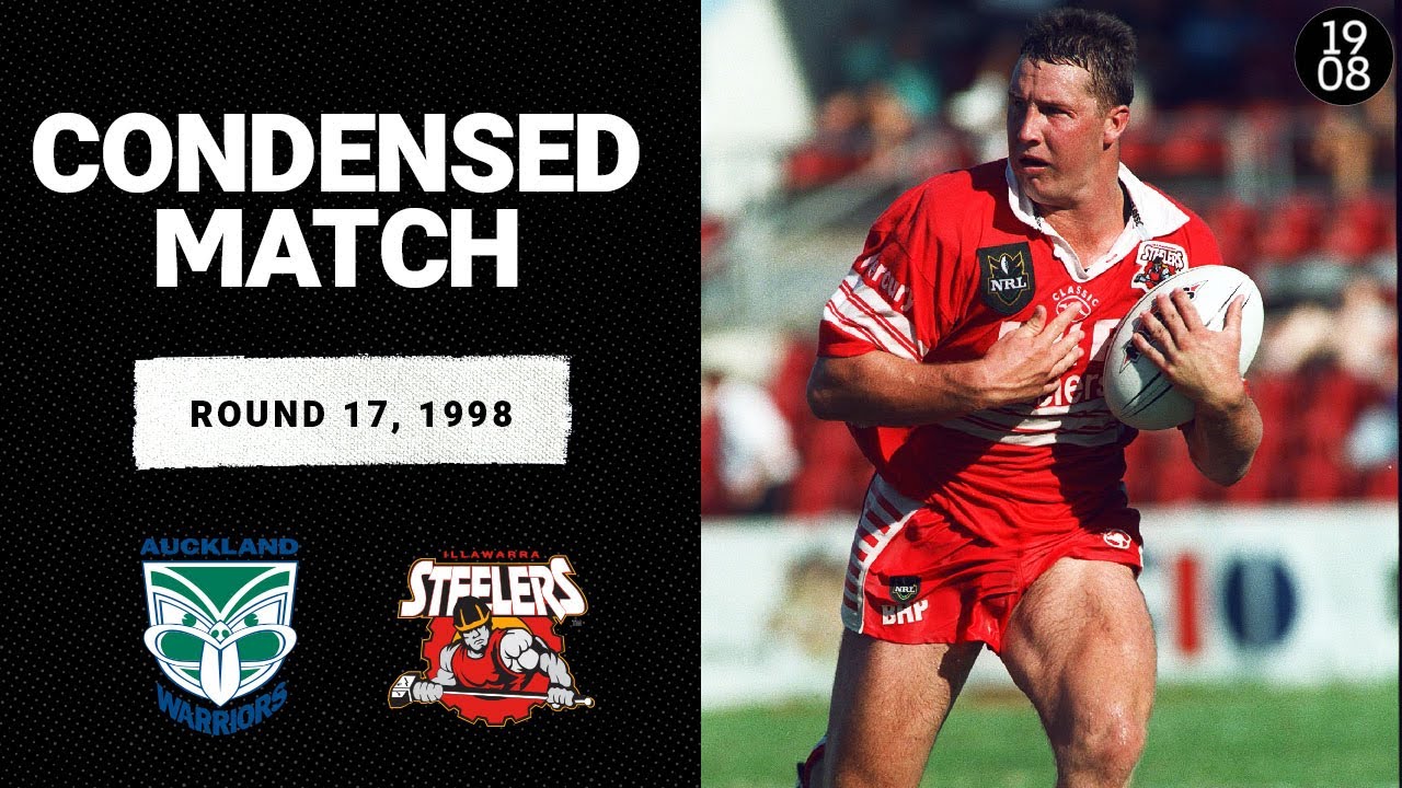 Auckland Warriors vs. Illawarra Steelers | Round 17, 1998 | Condensed Match | NRL Throwback