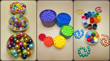 Hypnotic Bead Reversal, Xylophone Magic, Sorting Balls, ASMR Bead Tower, Marble Run Relaxation