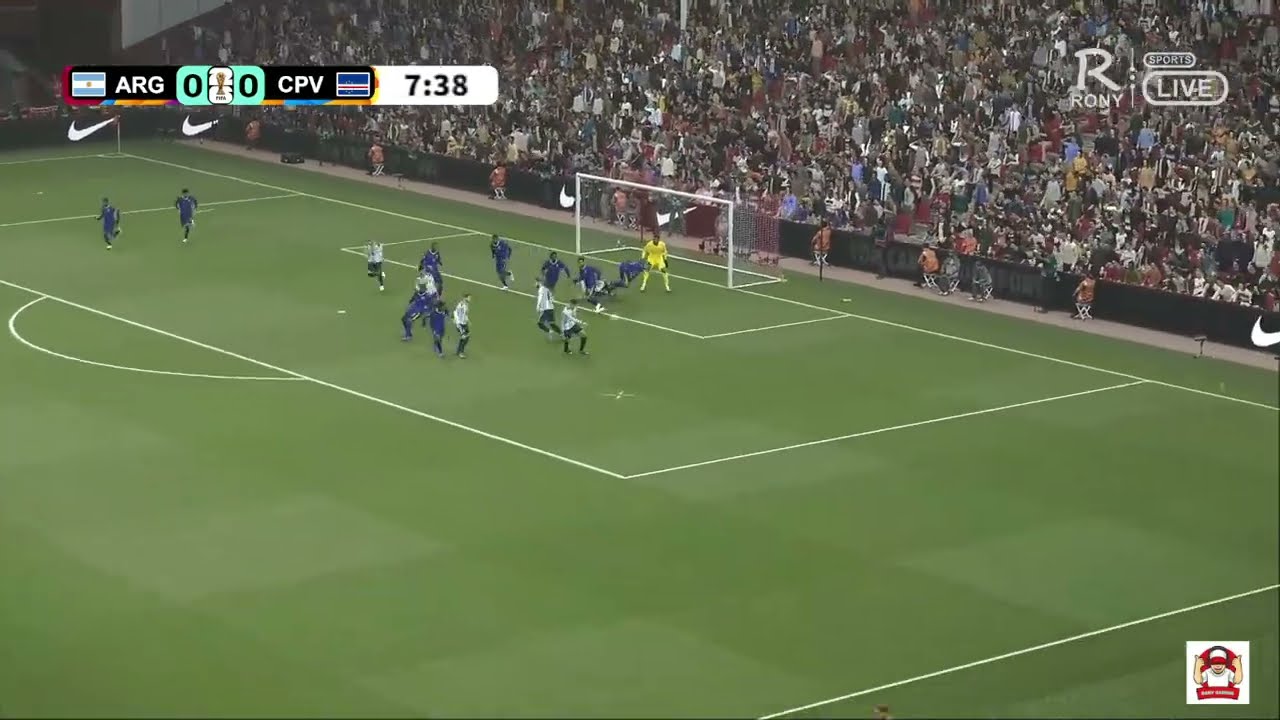 eFootball Pes 21 Gameplay : Argentina vs Cape Verde | PES 21 Video Game - Simulation