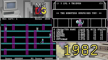 20 MS-DOS games released in 1982 - in under 5 minutes
