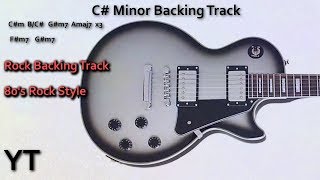 C# Minor Guitar Backing Track 80s Rock Ballad chords
