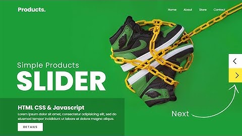 Full Page Slider With Html CSS and JavaScript | Make Simple Products Slider with Next Prev Button