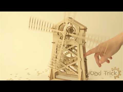 Механический 3D пазл Мельница, Wood Trick