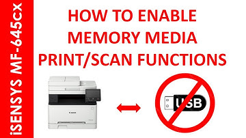 HOW TO DISABLE USB MEDIA RESTIRICTIONS IN iSENSYS MF-645CX