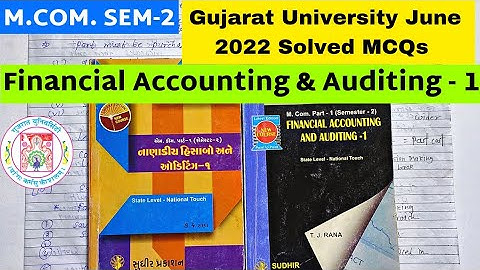 Financial Accounting and Auditing  M.Com SEM  2 Gujarat University VNSGU HNGU June 2022 Solved MCQ