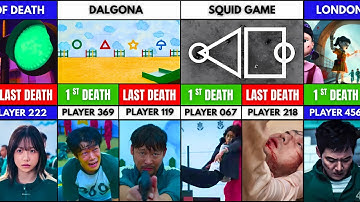First vs Last Player Who Died In Each Squid Game | Season 1,2,3
