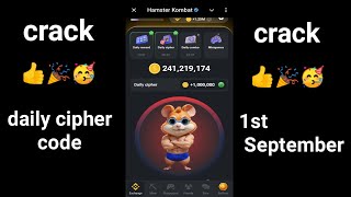 Daily Cipher Code 1St September Hamster Kombat Cipher Code Crack