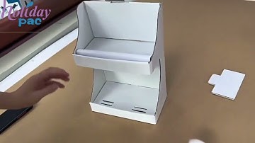 How to Assemble a 3-Tier White Cardboard Counter Display | Easy Step-by-Step Guide