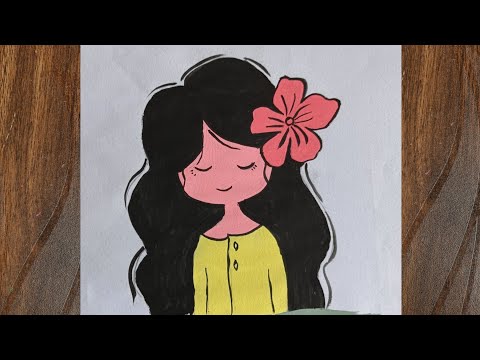 Pretty girl drawing 😻💫