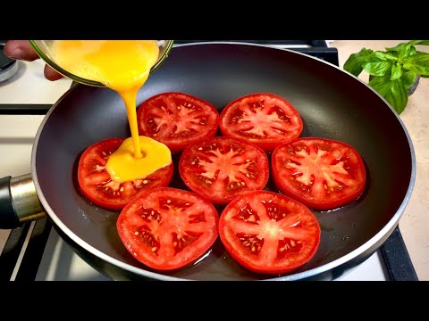 Gieen Sie einfach die Eier ber die Tomaten! Leckeres Frhstck in 5 Minuten!