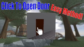 How To Make A Click To Open Door Roblox Studio Model Linked