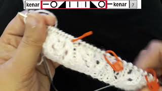 Ajur örgü modeli..Lace Stitch Knitting Pattern..Ajourmuster stricken