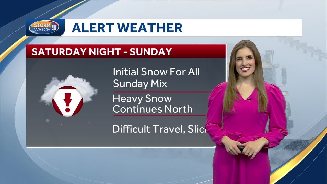 Video: Snow to icy mix over weekend - YouTube