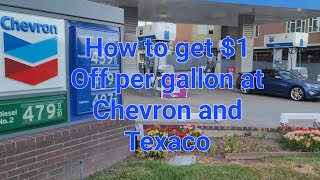 How to get cheaper gas at Chevron One dollar off per gallon using the Chevron application Save