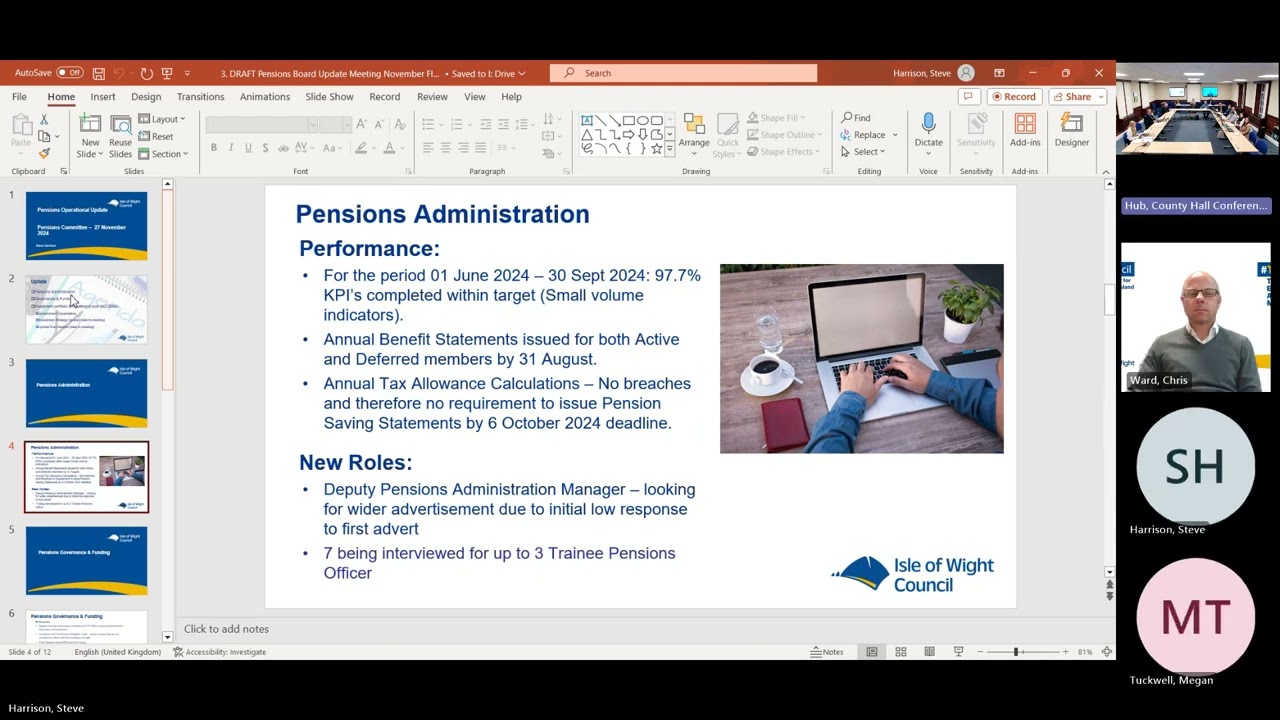 Isle of Wight Pension Fund Committee - 27 November 2024